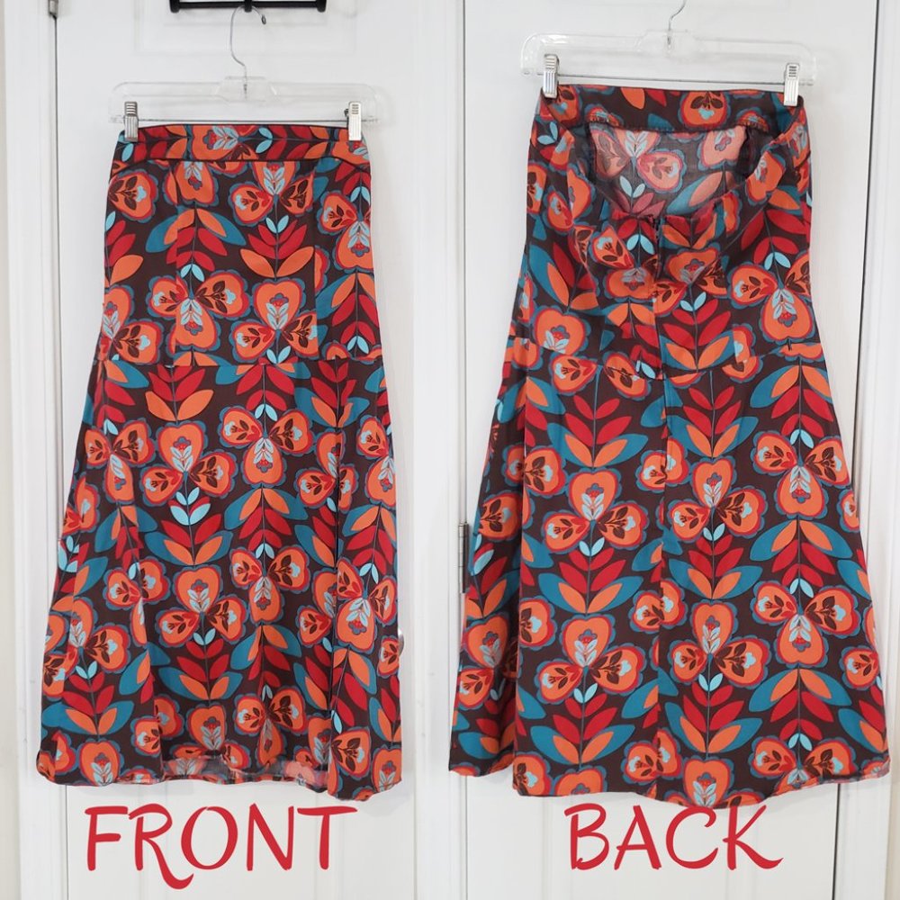Maurices Strapless Bold Retro Floral Dress